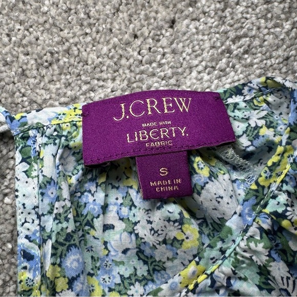 J. Crew Palermo smocked-waist mini dress in Liberty® Thorpe Hill fabric Small - Picture 7 of 12